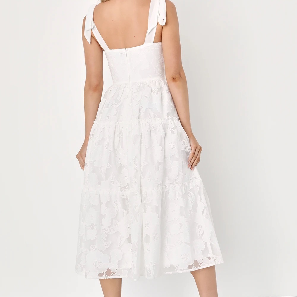 Lulu's White Midi Dress - Picture 2 of 11